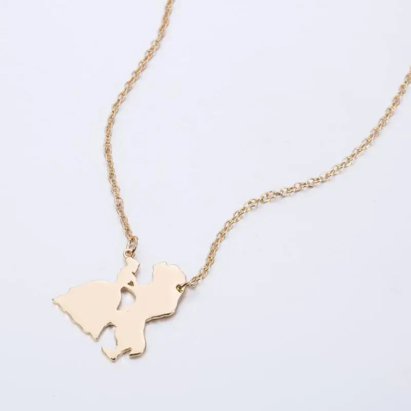 2024 New Beauty and the Beast Necklace – Princess & Prince Pendant for Women, Lover Gift Accessory.